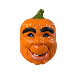 Vintage SCIOTO Hand-Painted JACK-O-LANTERN Halloween PUMPKIN 1988